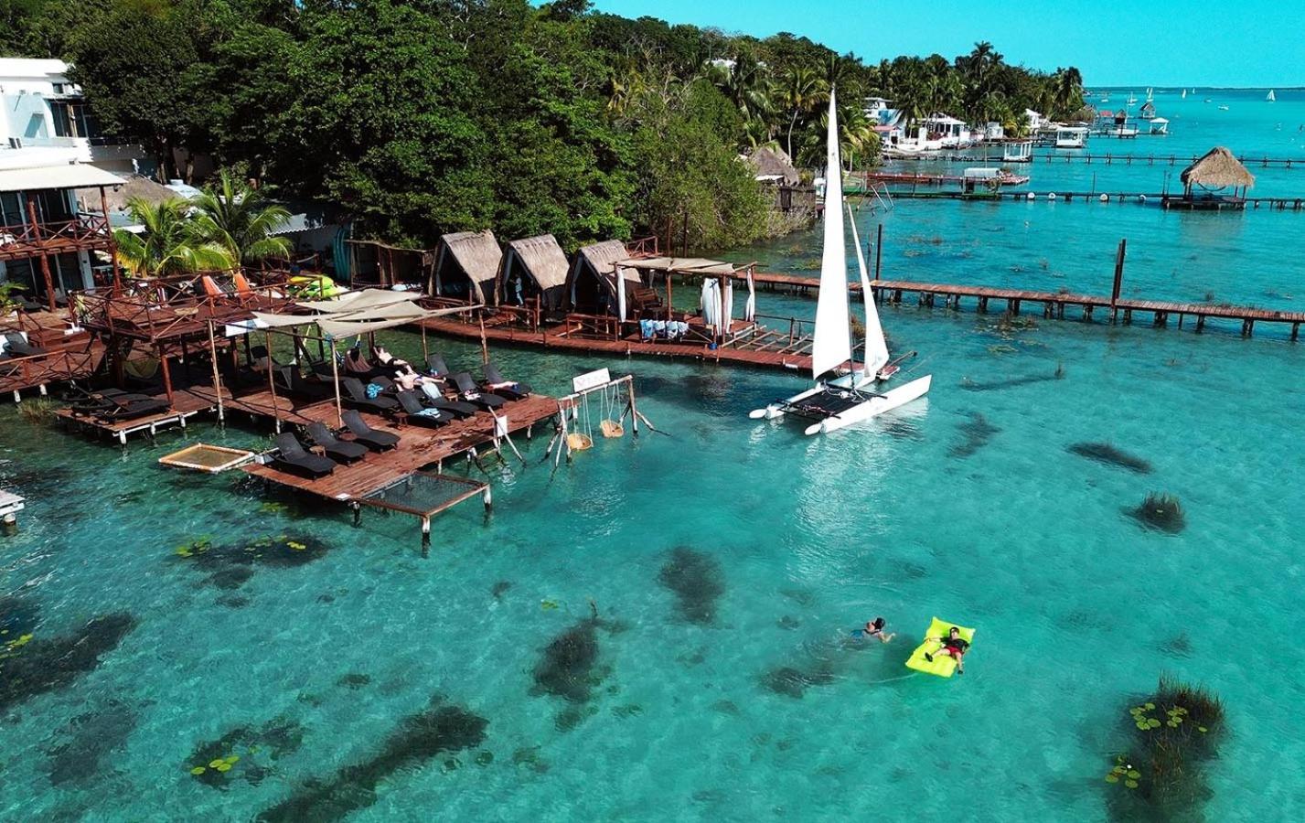 El Buho Lagoon Bacalar Esterno foto